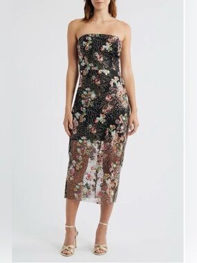 NWT Sam Edelman Strapless Midi Dress